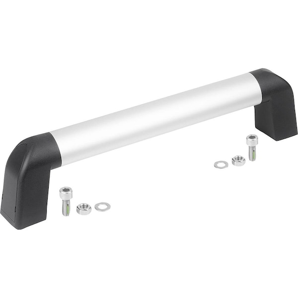 Tubular Handle Bighand, A=600, L=633, 4 Aluminum Natural Anodized, Comp: Plastic Comp:Black Ral7021,